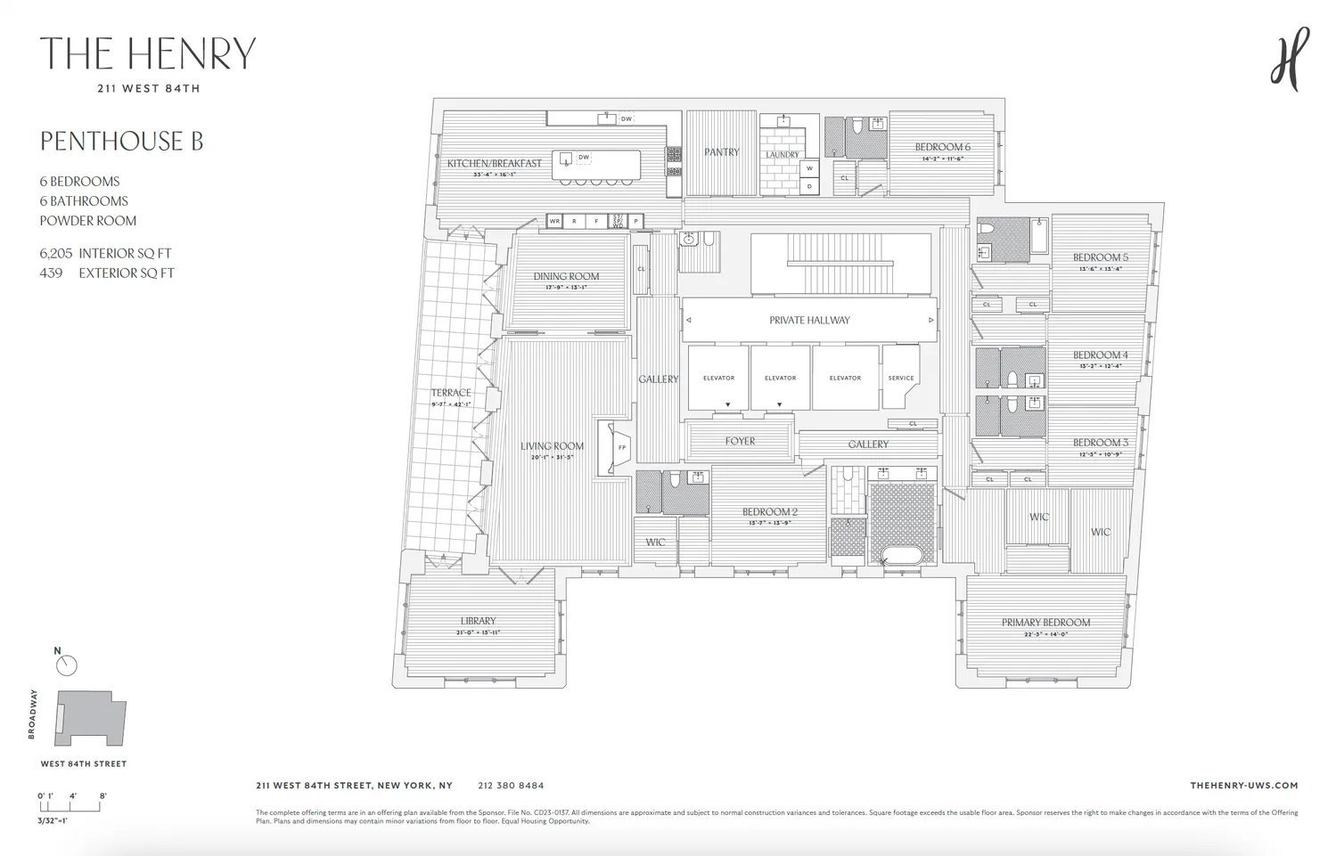 $28,750,000 | 211 West 84th Street, Unit PHB | Upper West Side