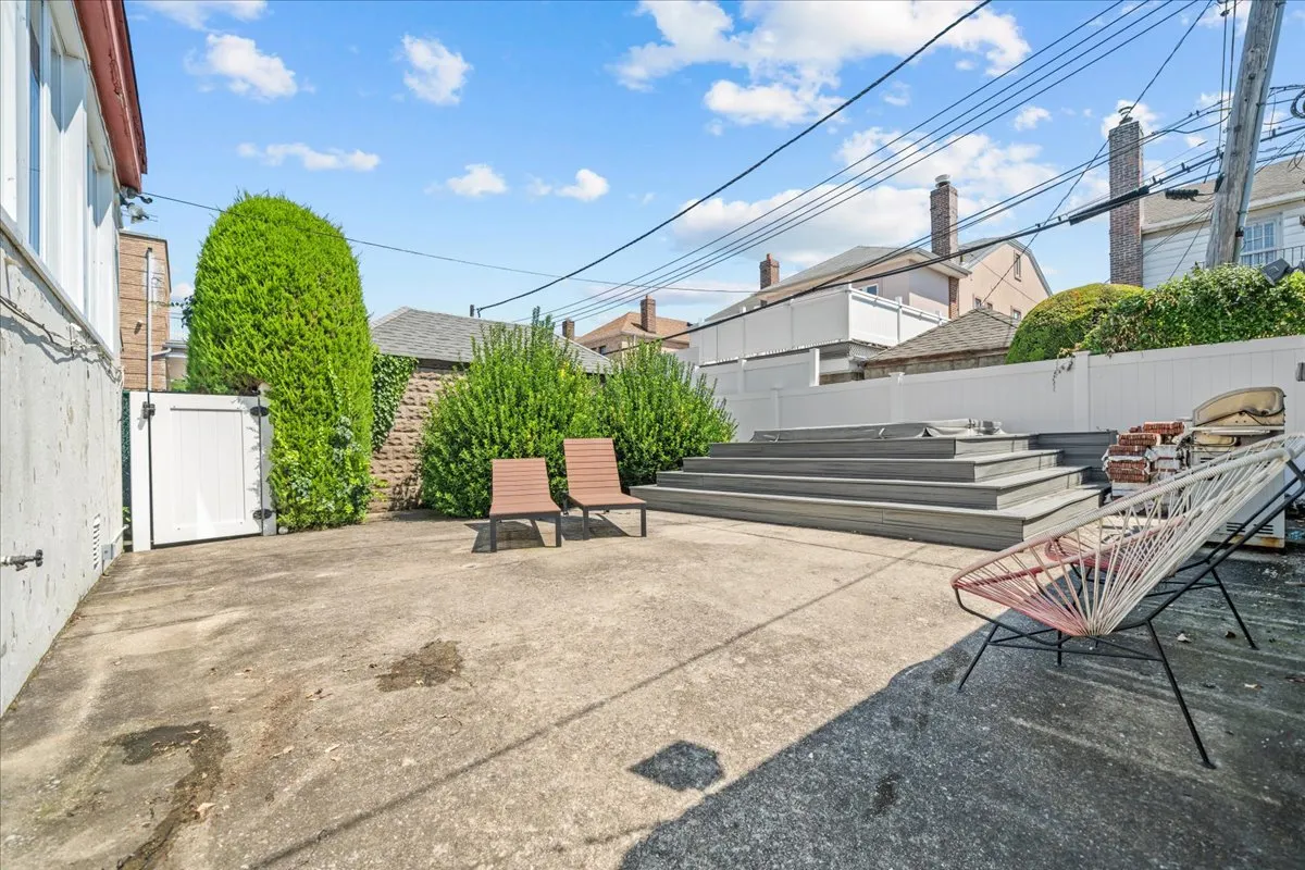 a view of outdoor space with seating area