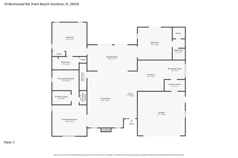 $1,200,000 | 10 Bentwood Road, Palm Beach Gardens, FL 33418