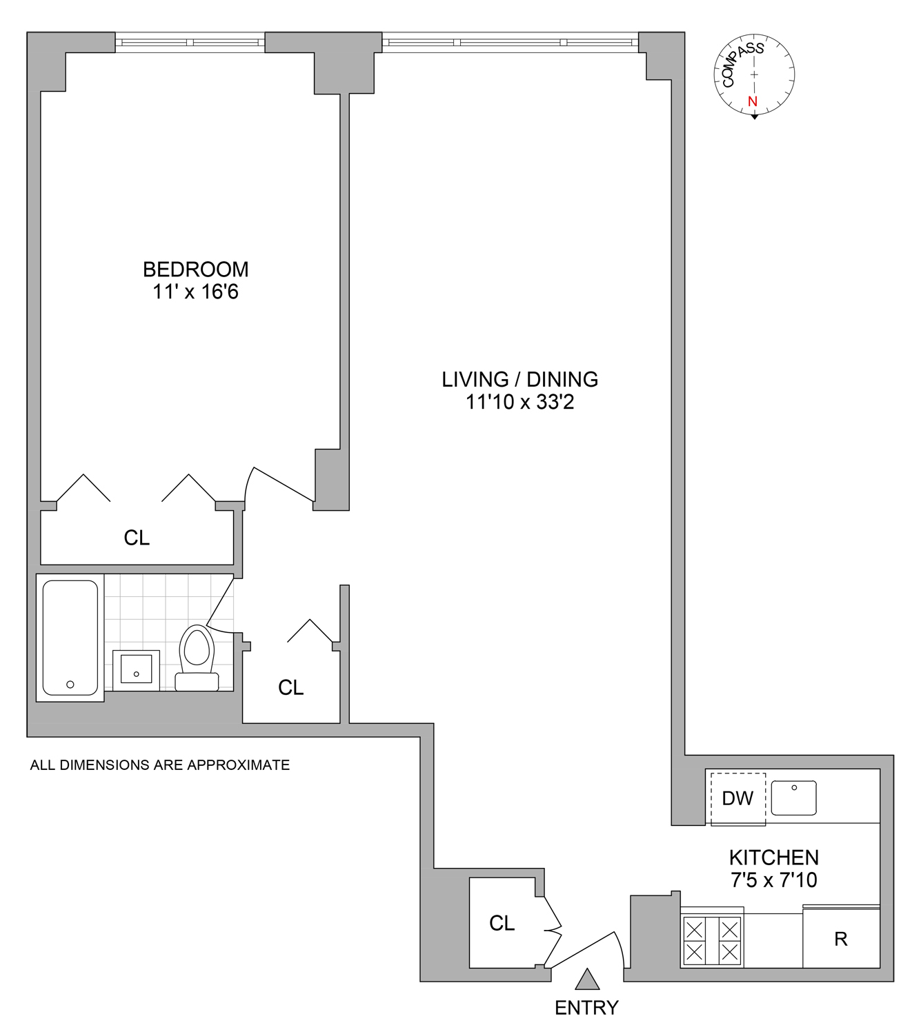 16 West 16th Street, Unit 2LN Manhattan, NY 10011 - Photo 11 of 11 a picture of a wall with a rug