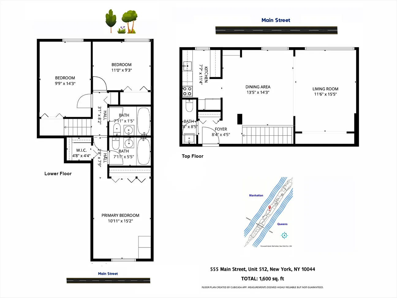 $1,237,058 | 555 Main Street, Unit 512 | Roosevelt Island