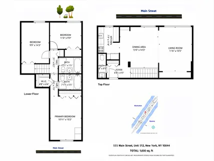 $1,180,000 | 555 Main Street, Unit 512 | Roosevelt Island