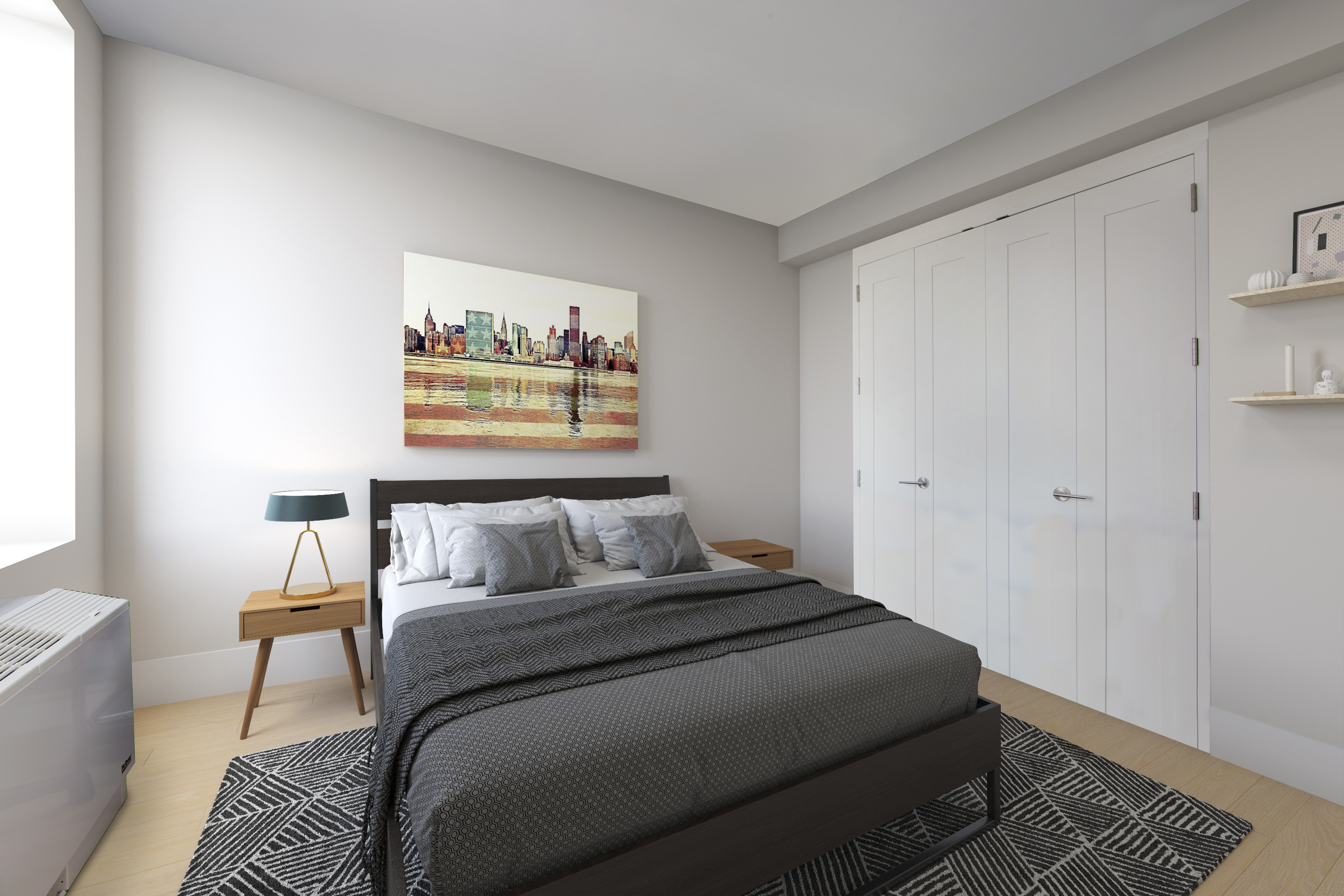 22 North 6th Street, Unit 25L Brooklyn, NY 11249 - Photo 6 of 26 a bedroom with a bed and a window