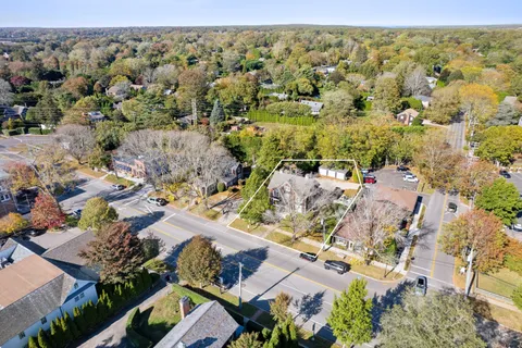 an aerial view of multiple house
