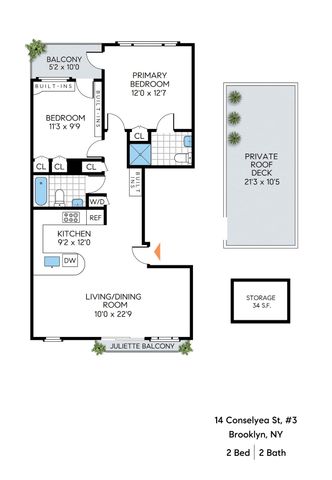 $1,511,000 | 14 Conselyea Street, Unit 3 | Williamsburg