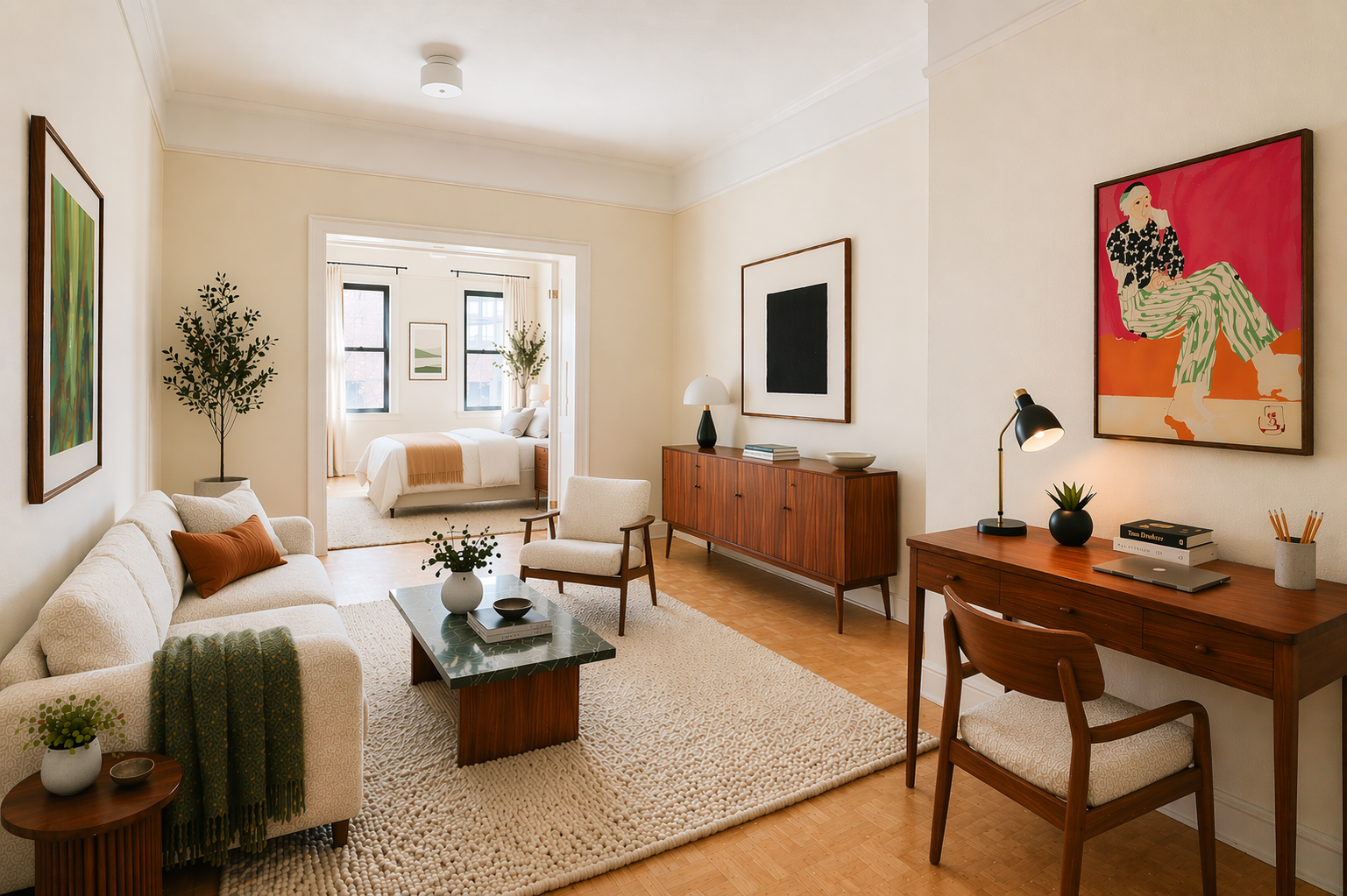 794 Manhattan Avenue, Unit 2R Brooklyn, NY 11222 - Photo 1 of 6 a living room with furniture and a window