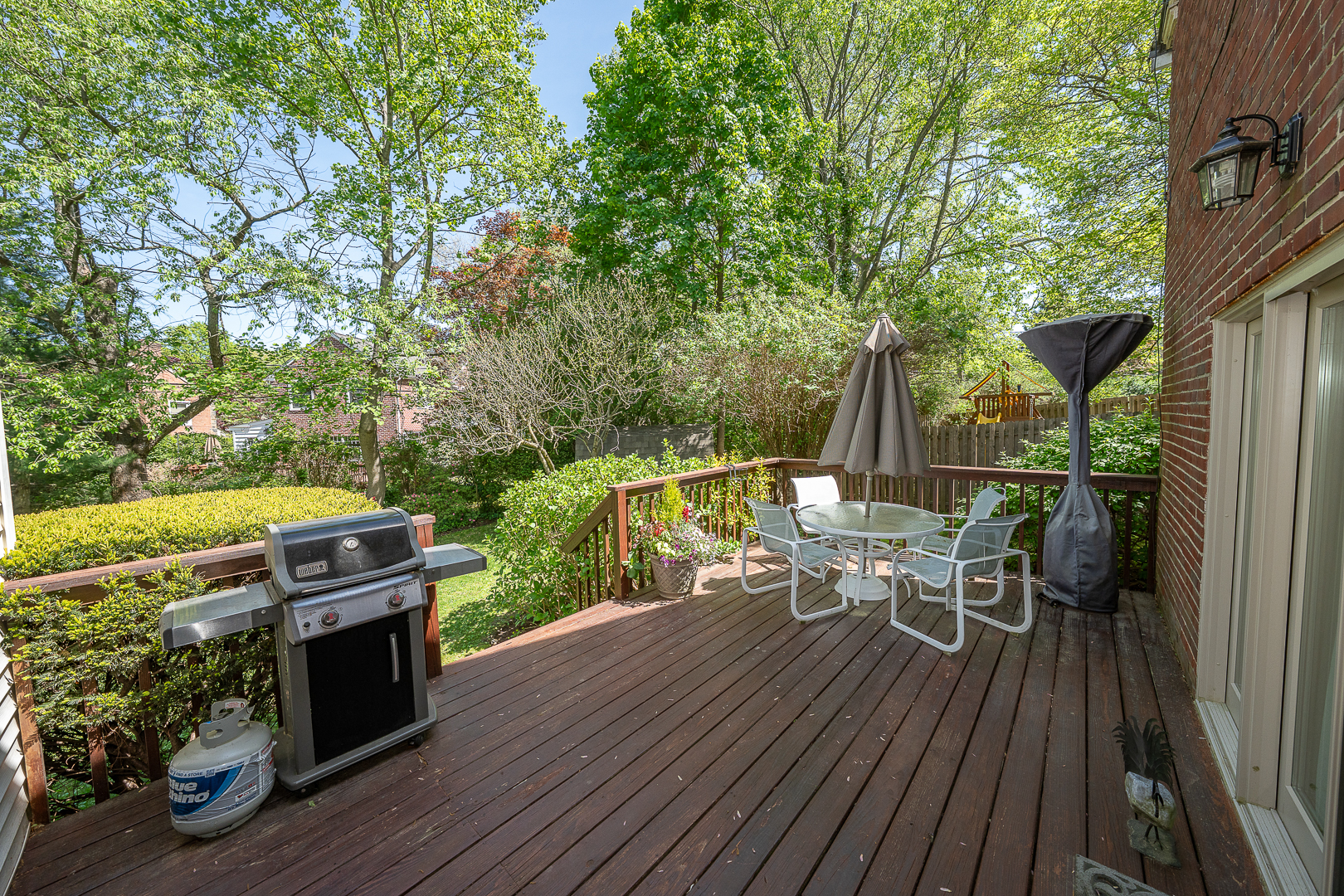 519 Mercer Road Merion Station, PA 19066 - Photo 47 of 58 a view of a chairs and table on the wooden deck