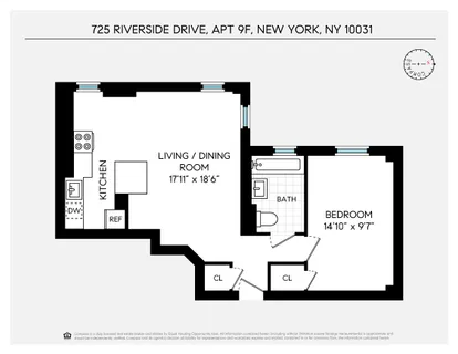 $490,000 | 725 Riverside Drive, Unit 9F | Hamilton Heights