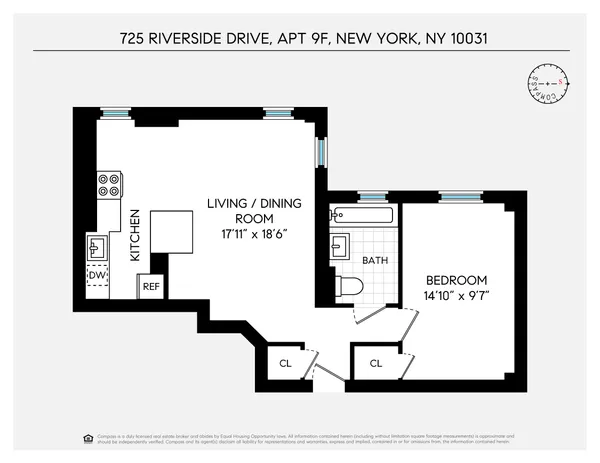 $490,000 | 725 Riverside Drive, Unit 9F | Hamilton Heights