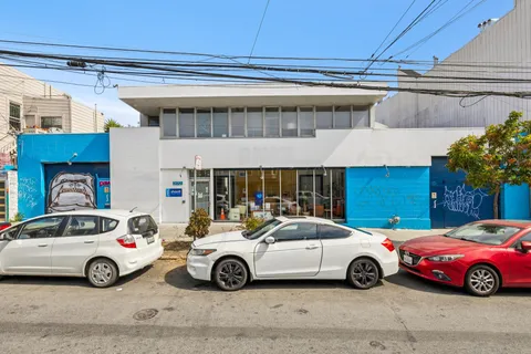a car parked in a parking garage