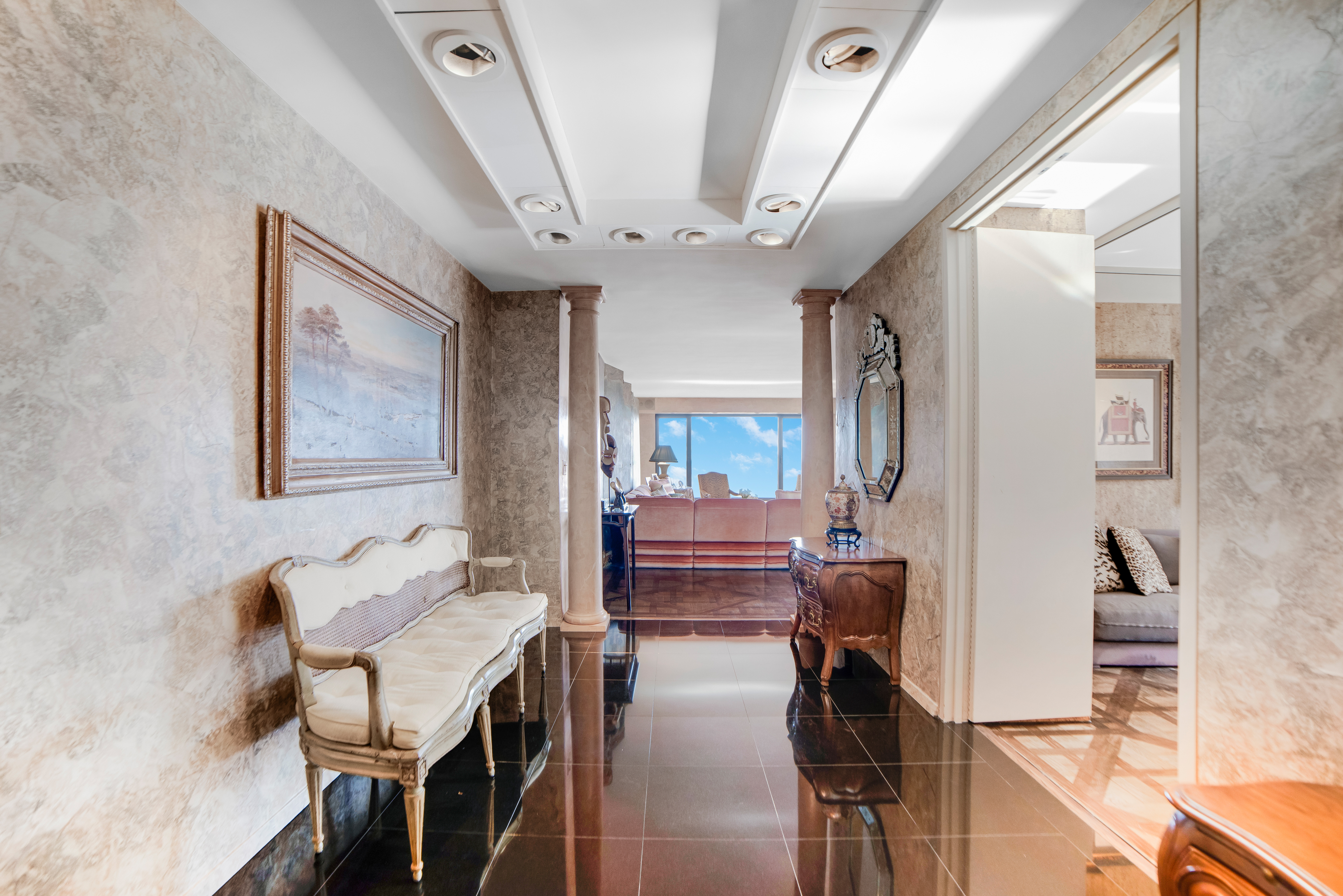 200 Central Park South, Unit 24A Manhattan, NY 10019 - Photo 13 of 23 a dining room with furniture and wooden floor