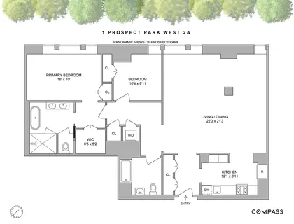 $2,950,000 | 1 Prospect Park West, Unit 2A | Park Slope