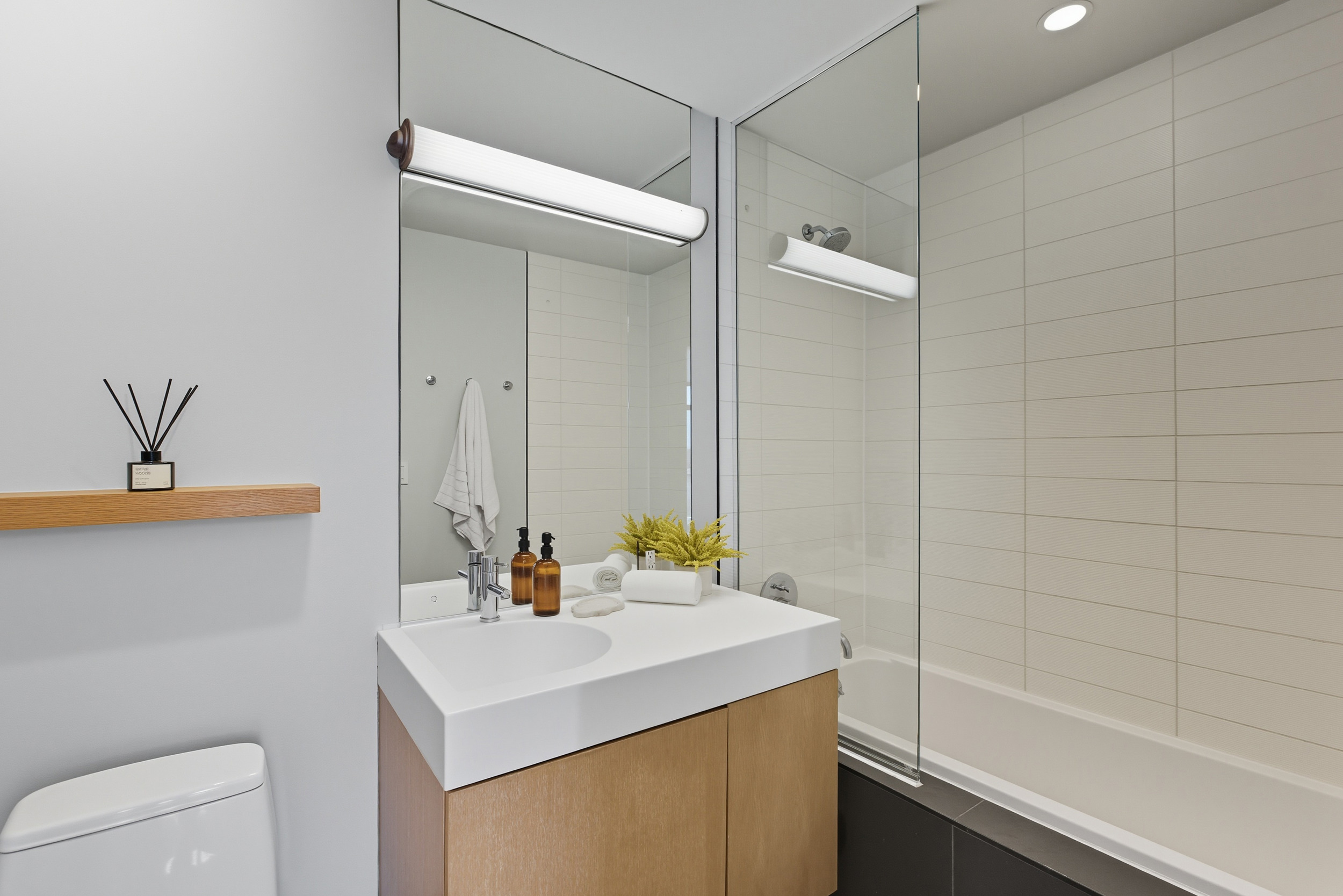 88 Morningside Avenue, Unit 8G Manhattan, NY 10027 - Photo 8 of 13 a bathroom with a sink a toilet and shower