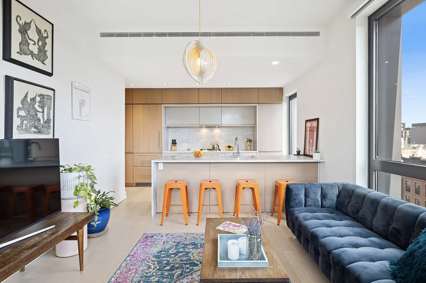 550 Vanderbilt Avenue, Unit 525 Brooklyn, NY 11238 - Photo 1 of 6 a living room with furniture and a potted plant