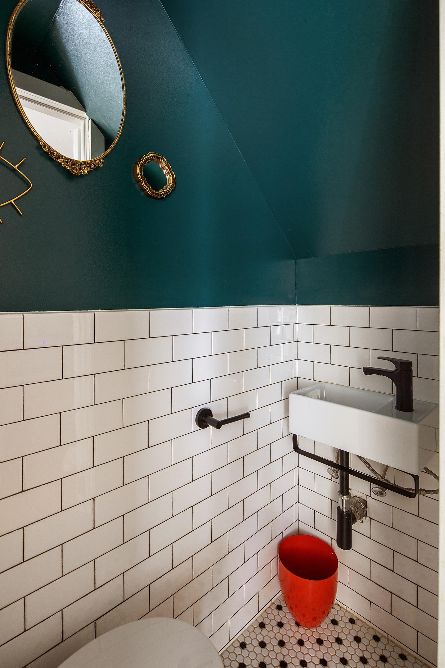 114 Pioneer Street Brooklyn, NY 11231 - Photo 4 of 17 a bathroom with a sink and a mirror