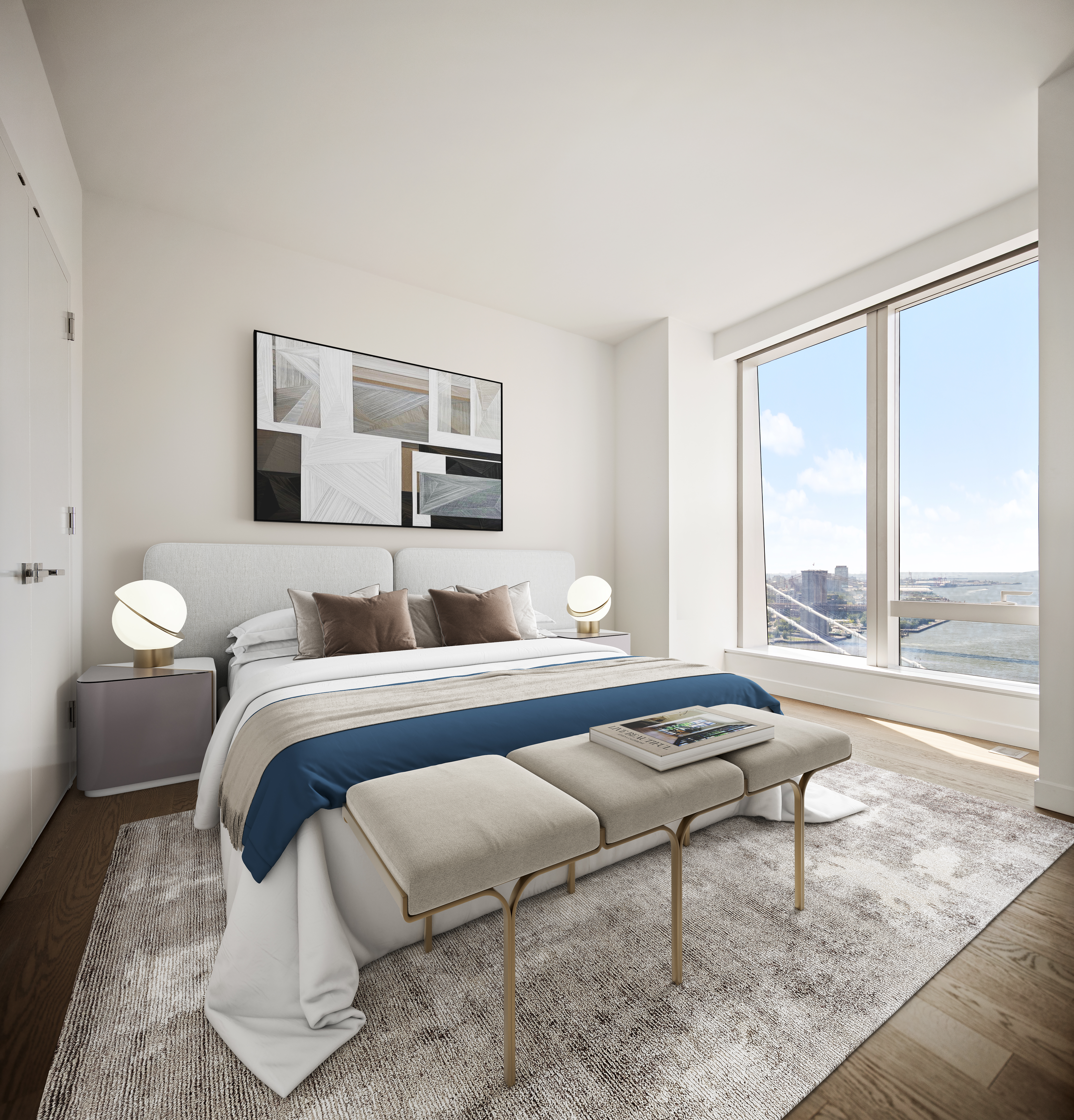 252 South Street, Unit 28C Manhattan, NY 10002 - Photo 6 of 10 a living room with furniture and a large window