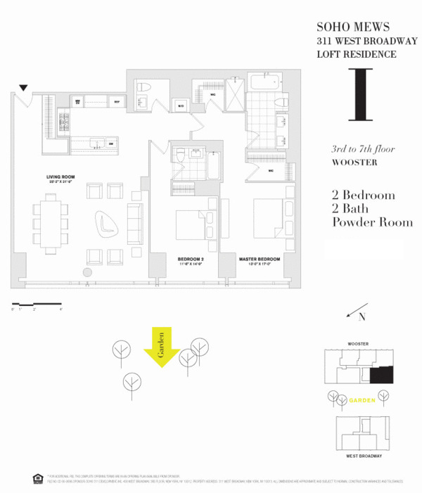 311 West Broadway, Unit 5I Manhattan, NY 10013 - Photo 8 of 8 a picture of a floor plan