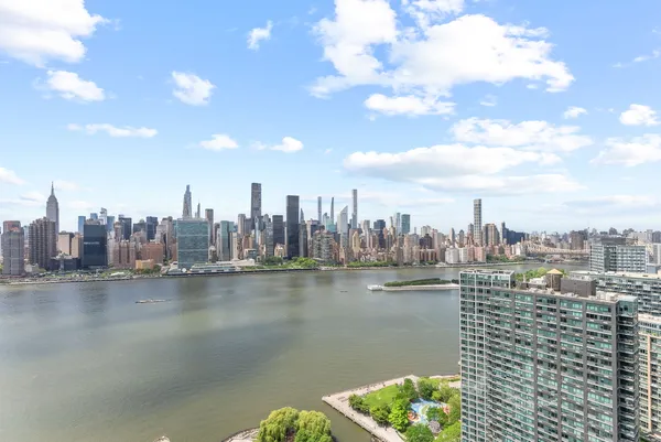 a view of a city with lake
