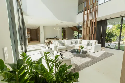 a outdoor living space with patio furniture