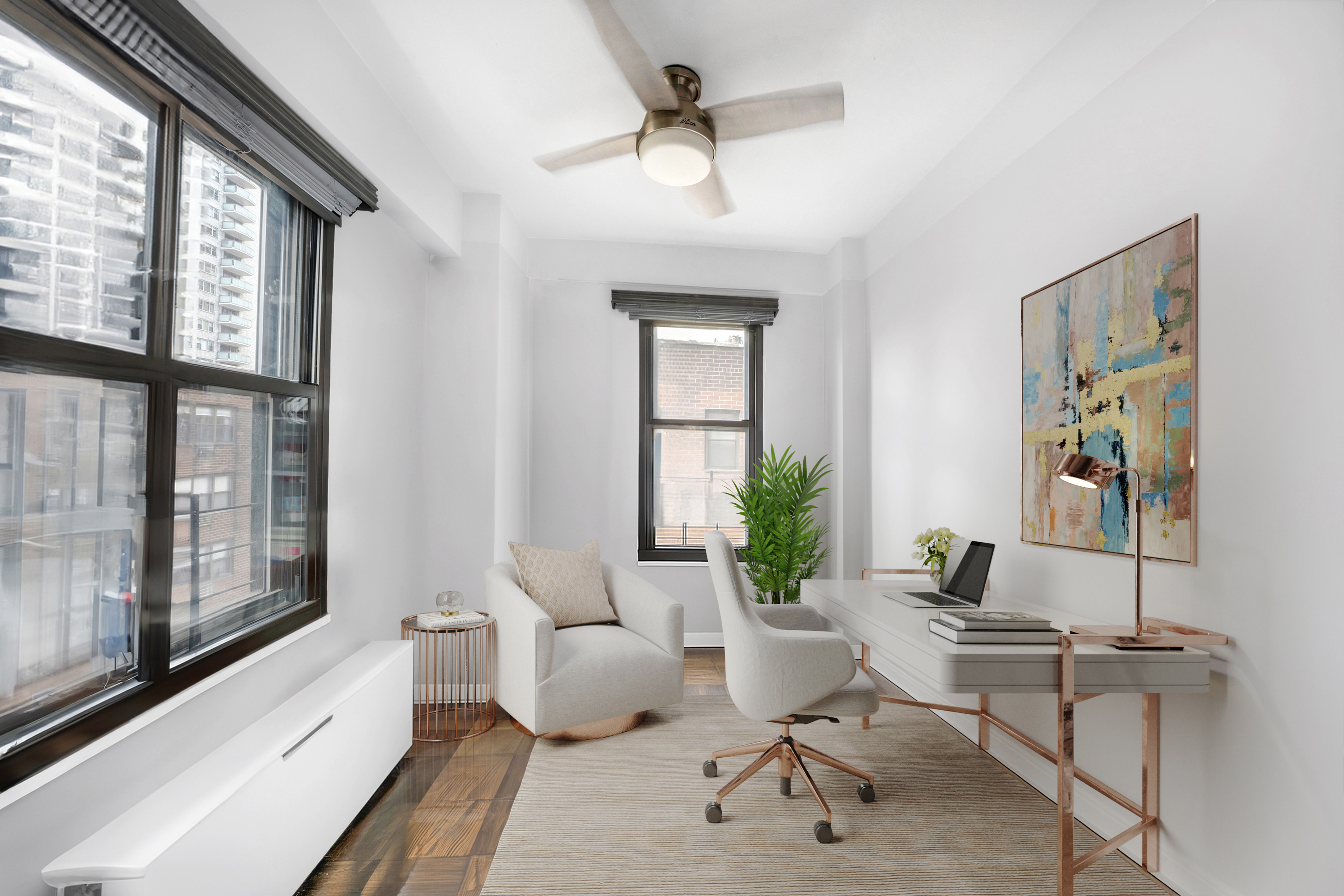 2 Tudor City Place, Unit 11KN Manhattan, NY 10017 - Photo 6 of 14 a living room with furniture and a large window