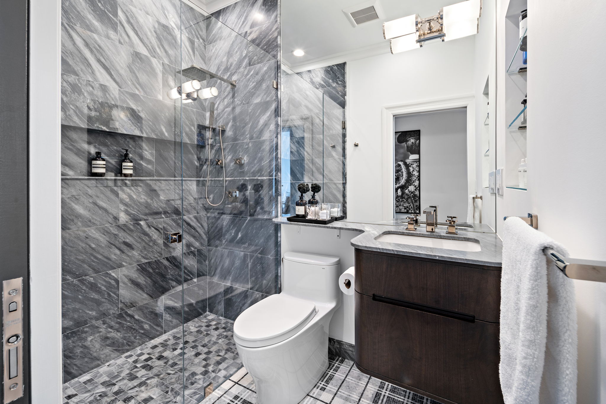 9 Appleton Street, Unit 302 Boston, MA 02116 - Photo 5 of 10 a bathroom with a sink toilet and shower