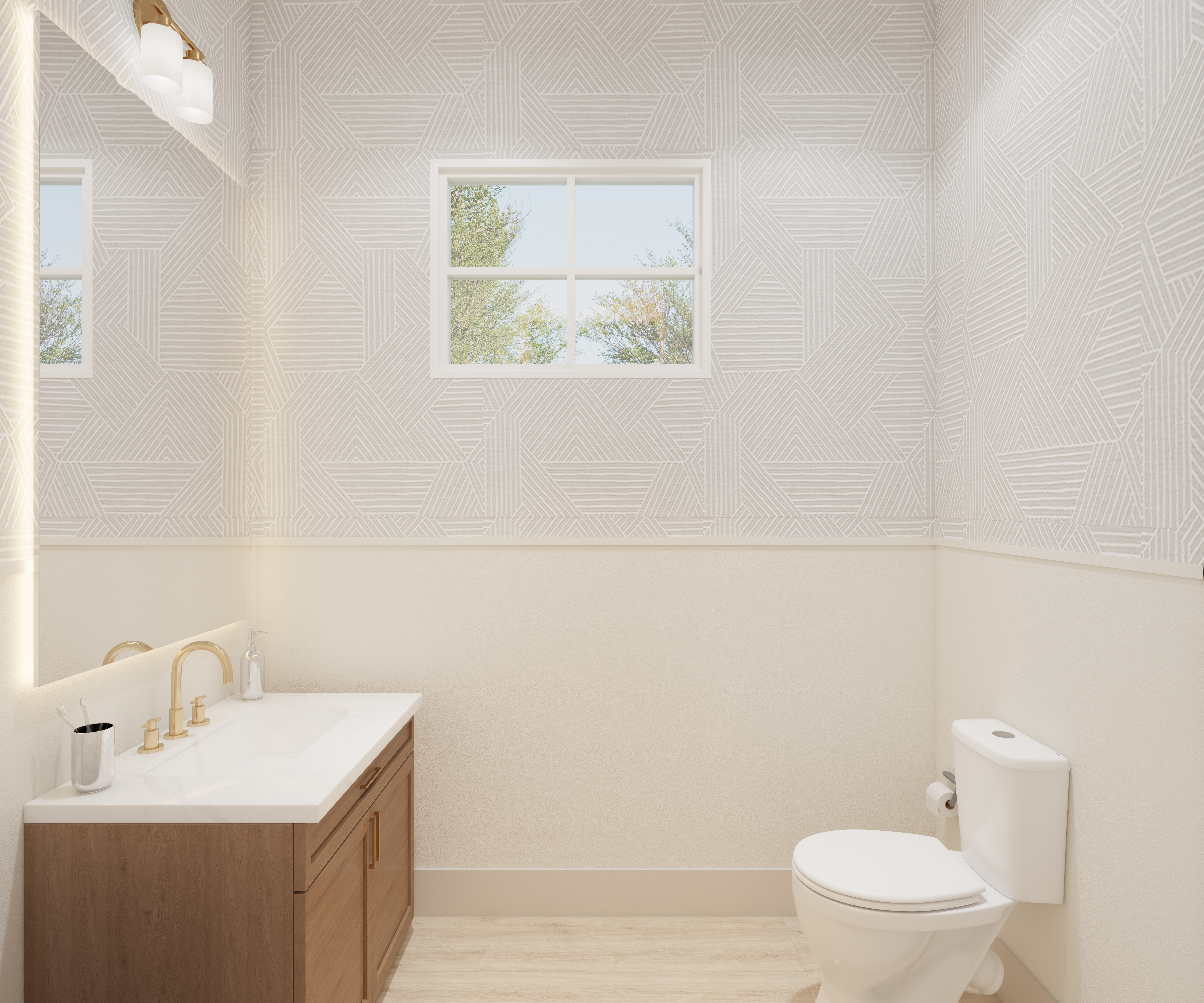 1108 Weiss Street Houston, TX 77009 - Photo 7 of 10 a bathroom with a toilet a sink and mirror