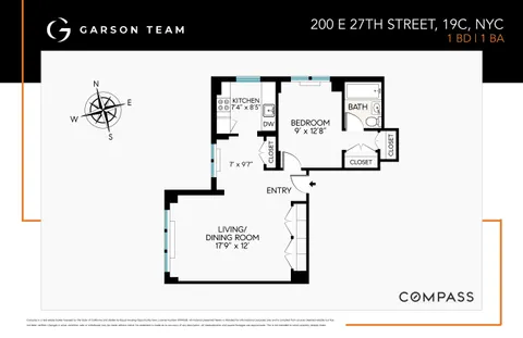 $685,000 | 200 East 27th Street, Unit 19C | Kips Bay