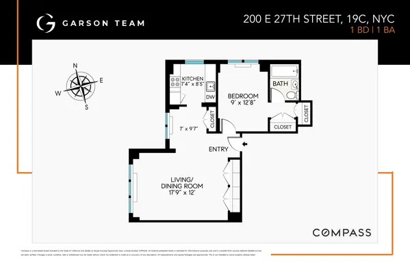 $685,000 | 200 East 27th Street, Unit 19C | Kips Bay