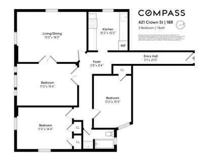 $550,000 | 421 Crown Street, Unit 18R | Crown Heights