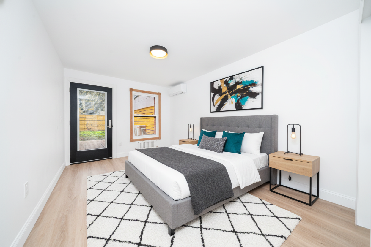 248 Eldert Street, Unit 1 Brooklyn, NY 11207 - Photo 8 of 12 a bedroom with a bed and a window