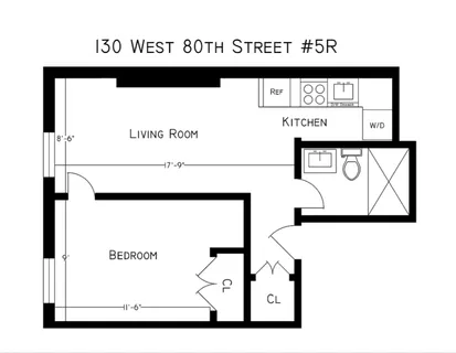 $700,000 | 130 West 80th Street, Unit 5R | Upper West Side