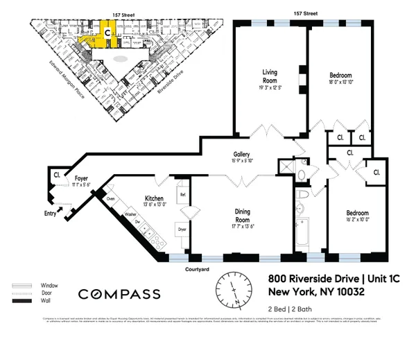 $1,295,000 | 800 Riverside Drive, Unit 1C | Washington Heights