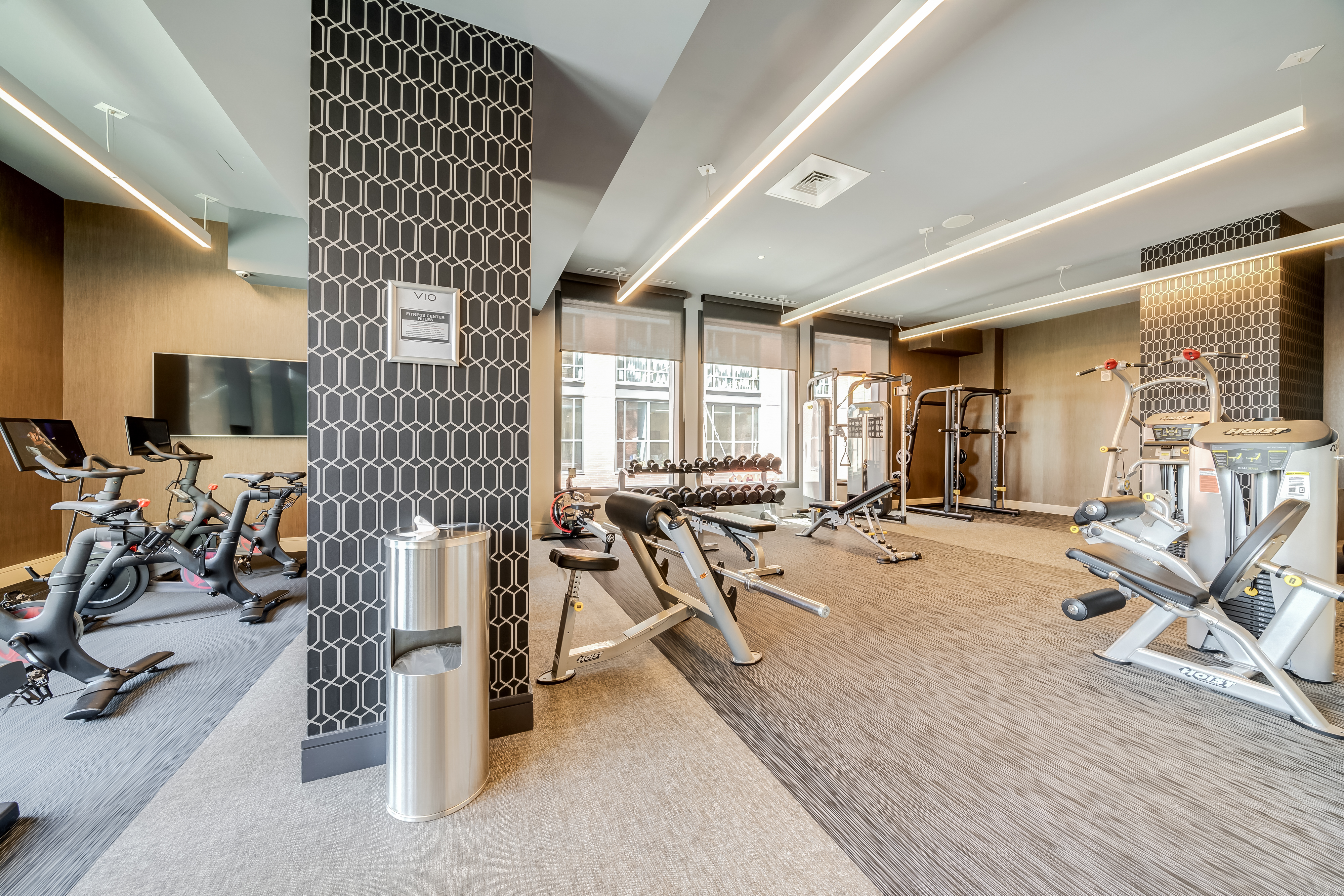 45 Sutton Square Southwest, Unit PH10 Washington, DC 20024 - Photo 41 of 44 a view of a room with gym equipment