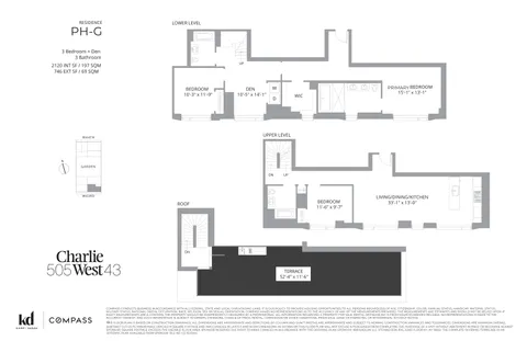 $3,250,000 | 505-513 West 43rd Street, Unit PHG | Hell's Kitchen