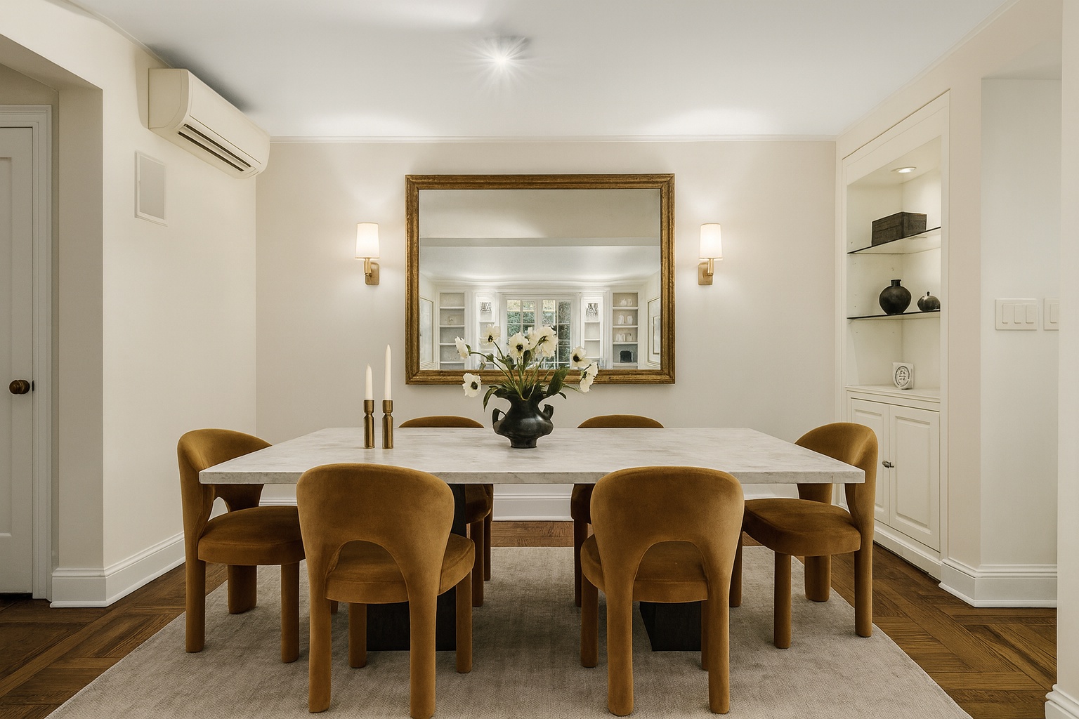 110 East 87th Street, Unit 2C Manhattan, NY 10128 - Photo 2 of 13 a view of a dining room with furniture and wooden floor