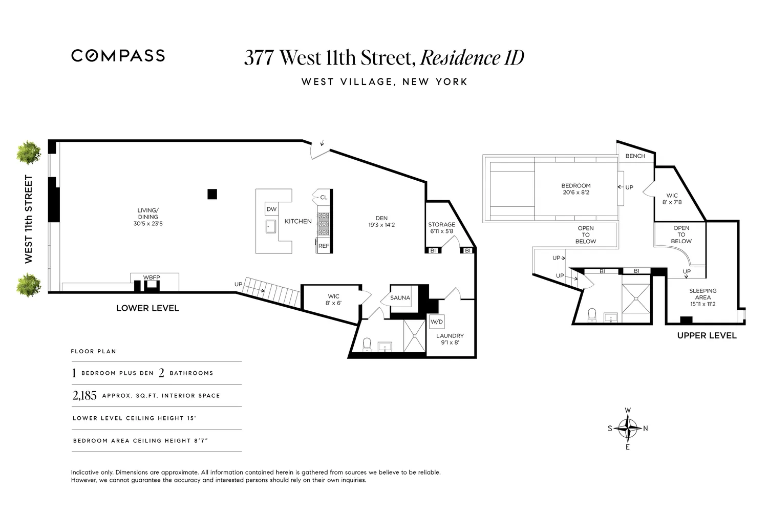 $3,095,000 | 377 West 11th Street, Unit 1D | West Village