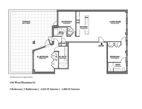 $23,000 | 136 West Houston Street, Unit 2 | Greenwich Village