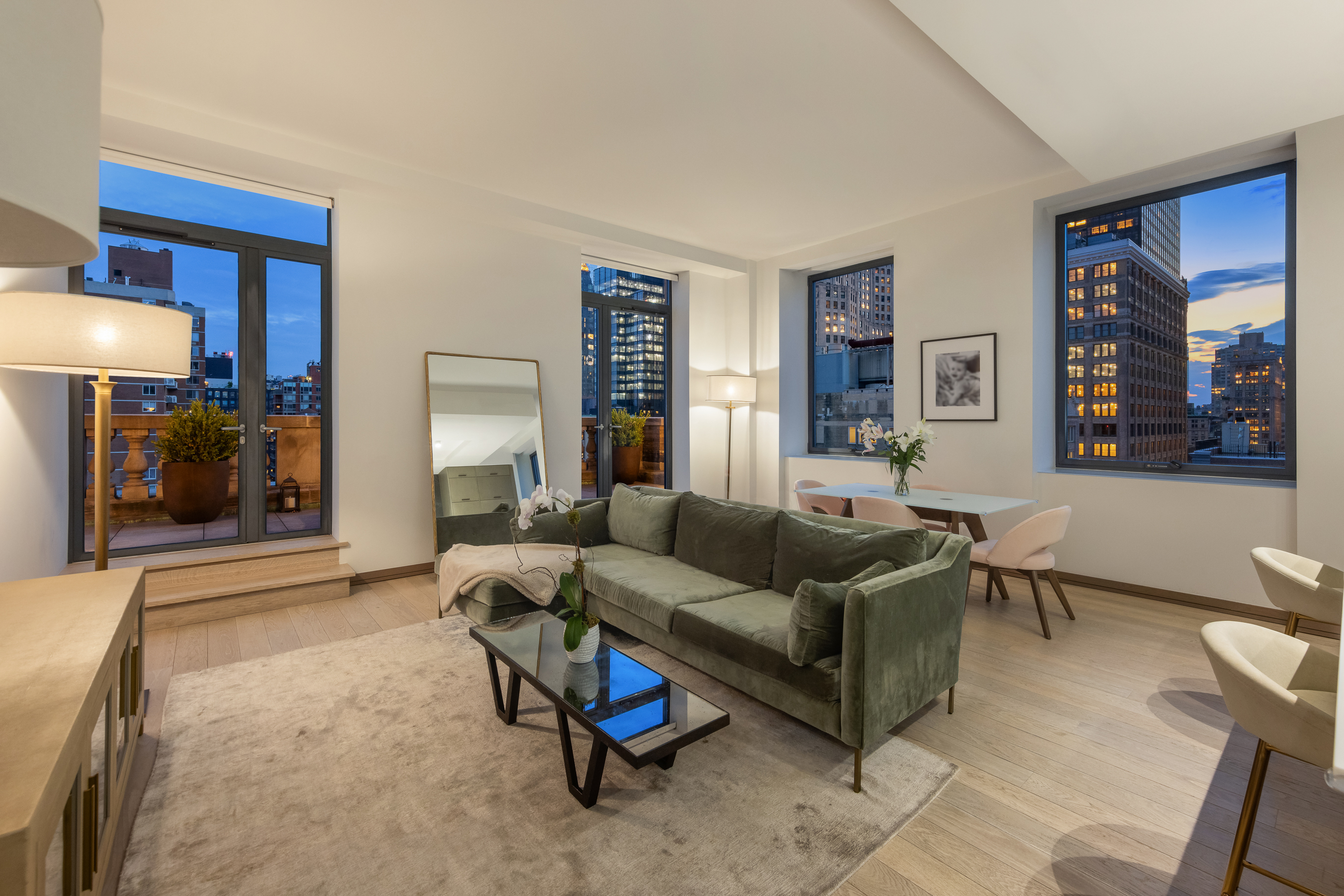 88 Lexington Avenue, Unit 1606 Manhattan, NY 10010 - Photo 2 of 20 a living room with furniture and a fireplace