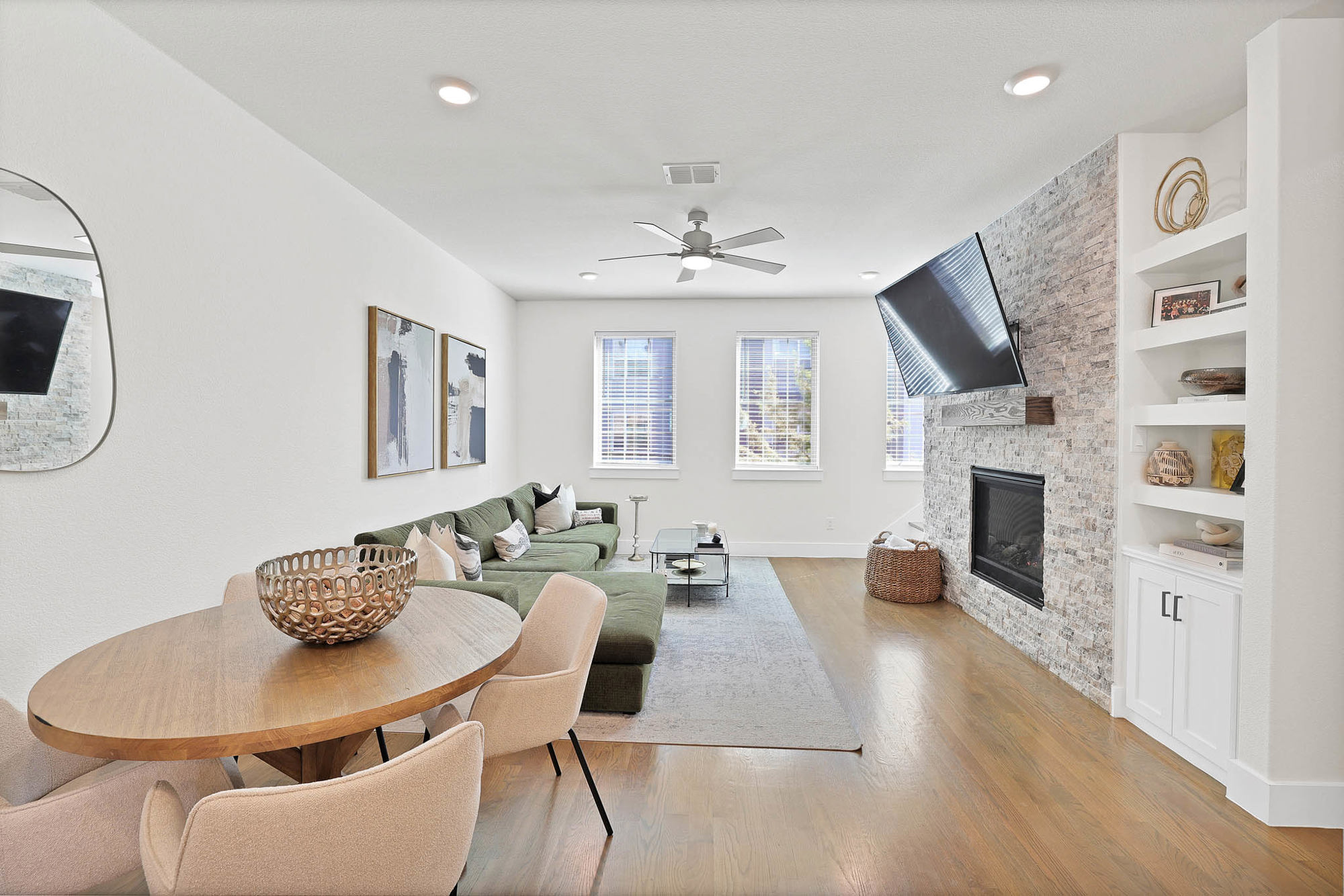 3920 Riesling Ridge Dallas, TX 75204 - Photo 7 of 26 a view of a livingroom with furniture and a fireplace