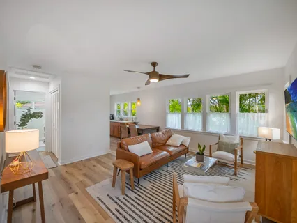 an aerial view of a house having outdoor space
