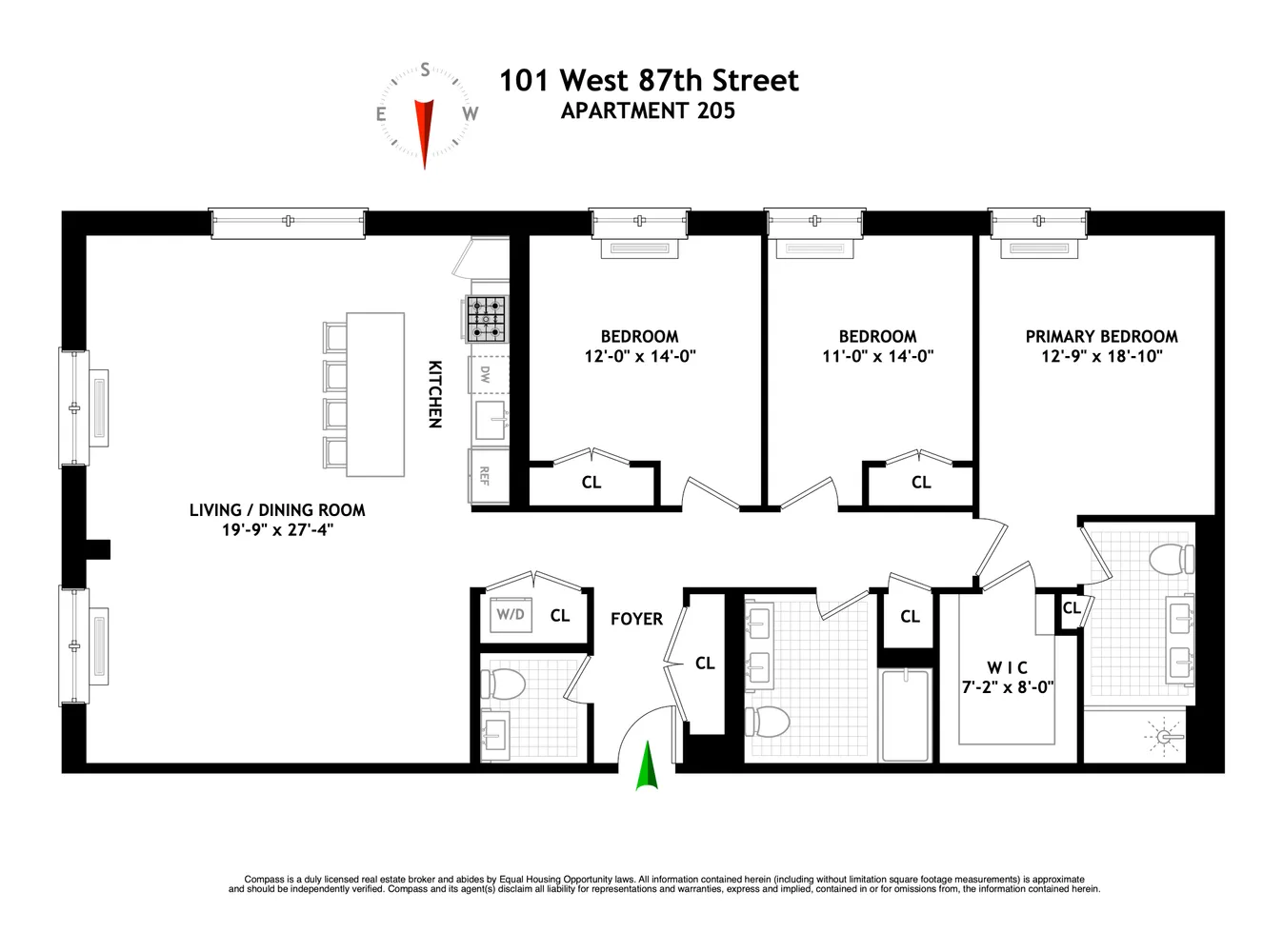 $3,800,000 | 101 West 87th Street, Unit 205 | Upper West Side
