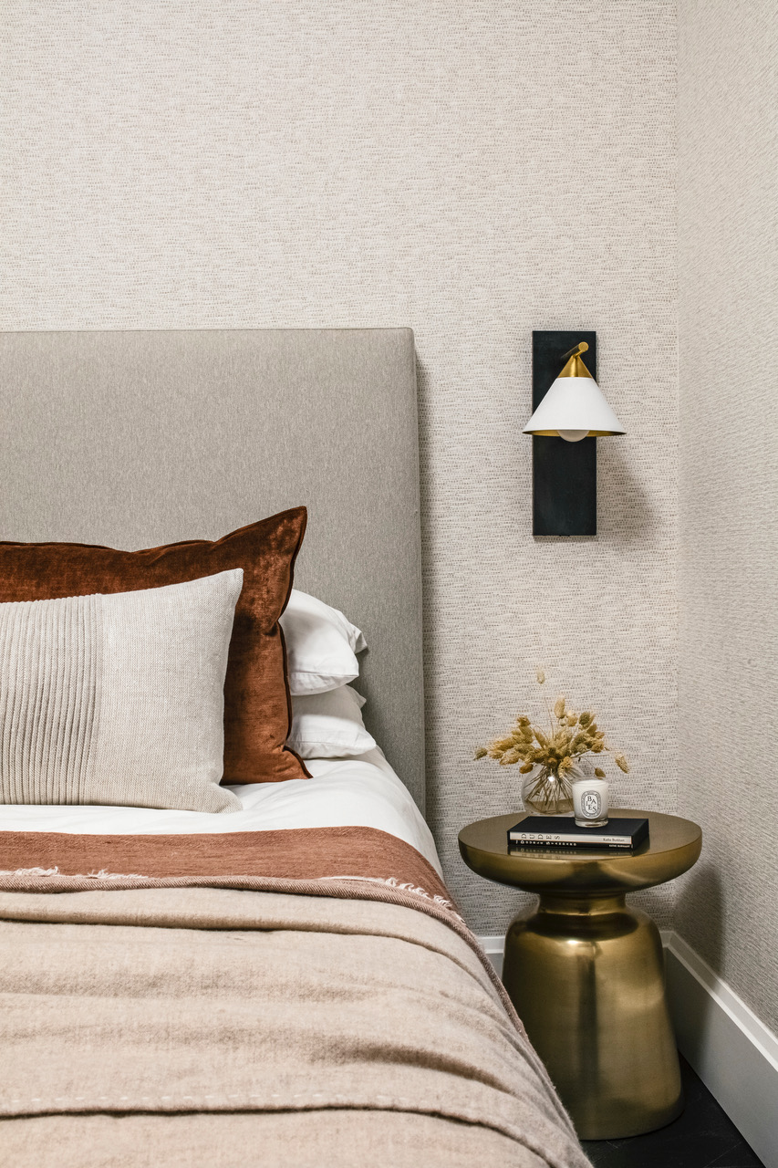 51 Morton Street, Unit 5D Manhattan, NY 10014 - Photo 10 of 17 a bedroom with a bed and wall painting