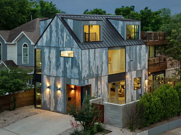 a front view of a house