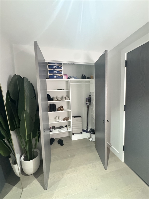 55 Lagrange Street, Unit 304 Boston, MA 02111 - Photo 14 of 15 a view of walk in closet with clothes and shoes