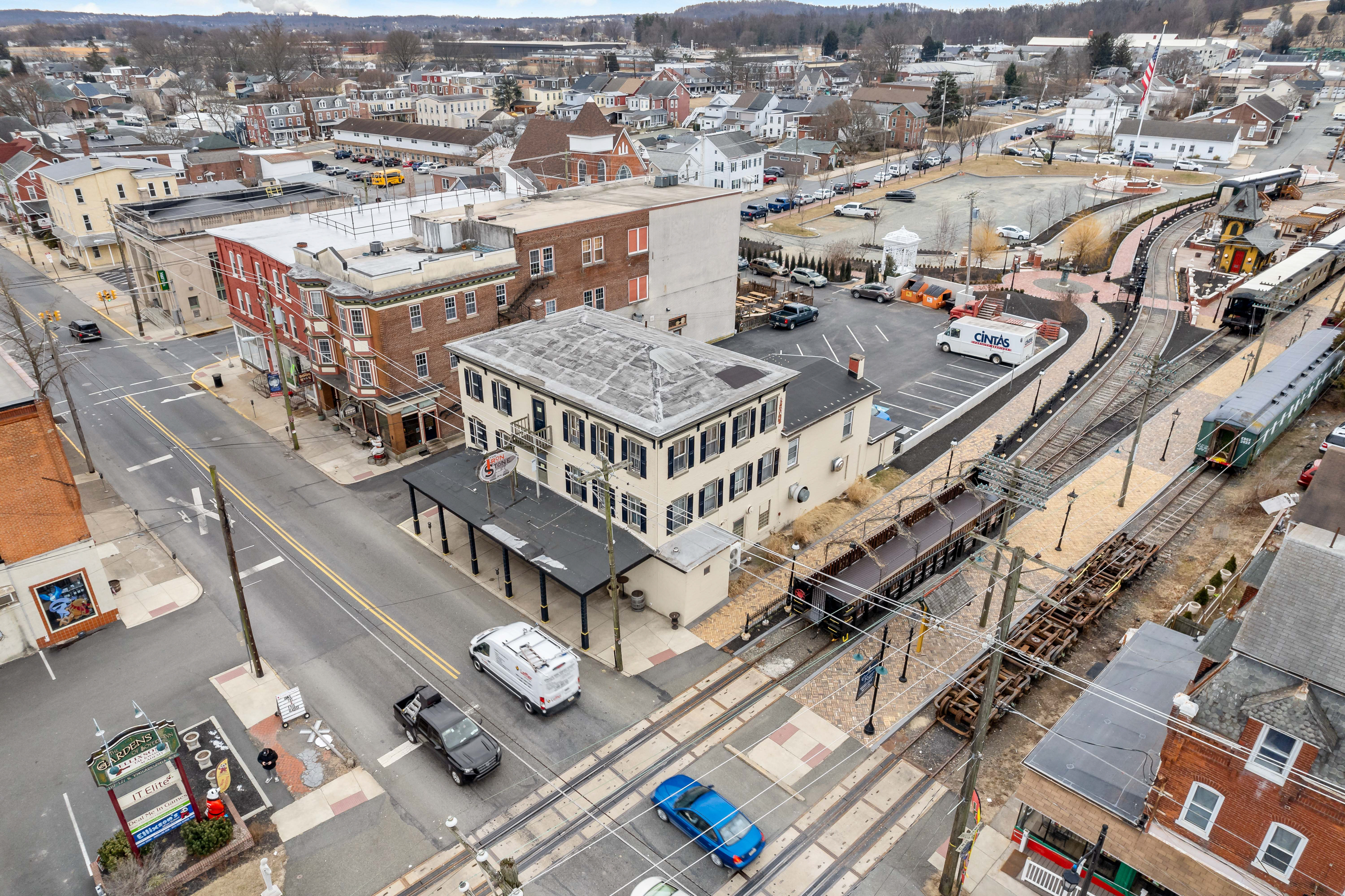 120 East Philadelphia Avenue Boyertown, PA 19512 - Photo 2 of 2 an aerial view of a house with a garden