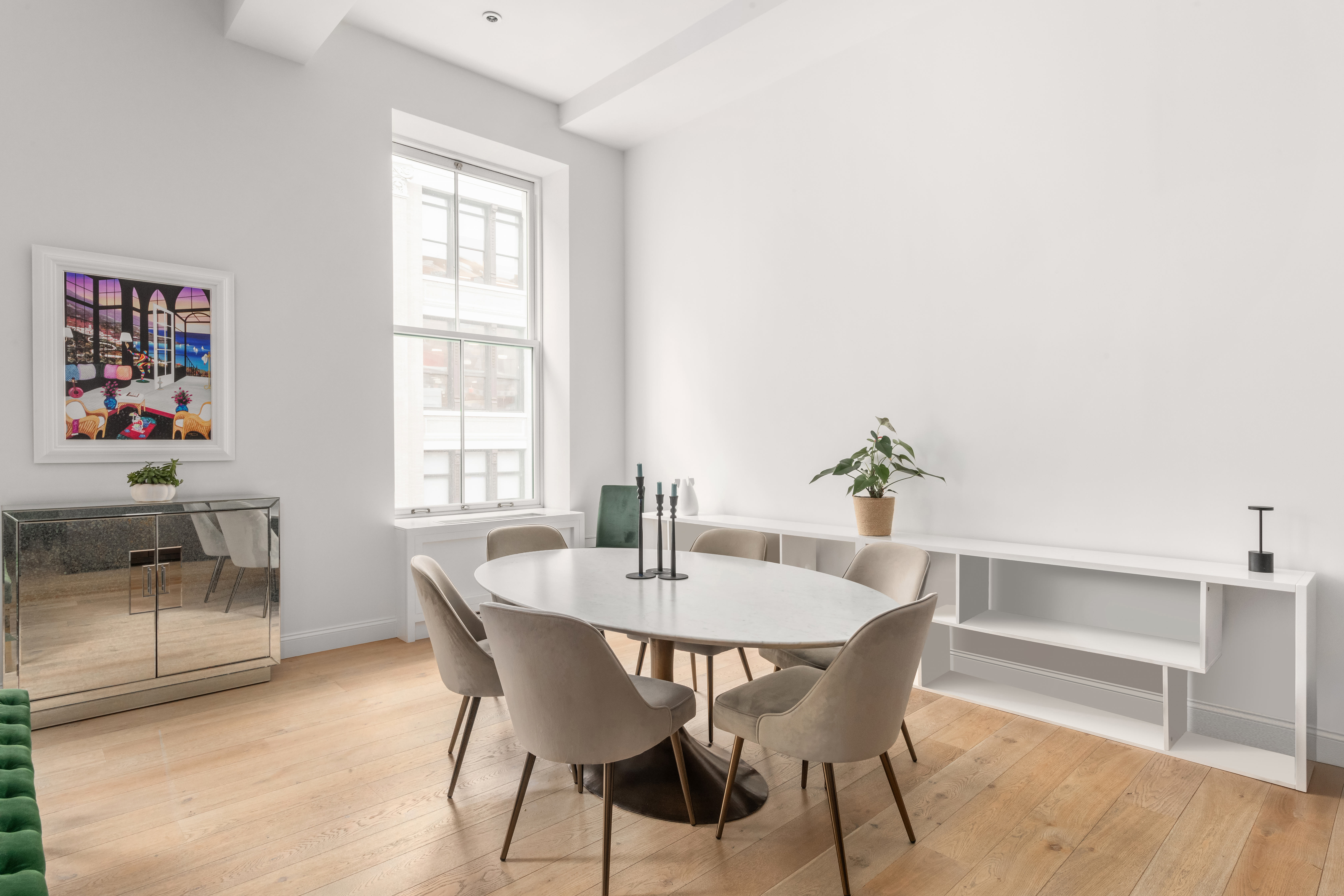 655 6th Avenue, Unit 5H Manhattan, NY 10010 - Photo 4 of 15 a dining room with furniture and window