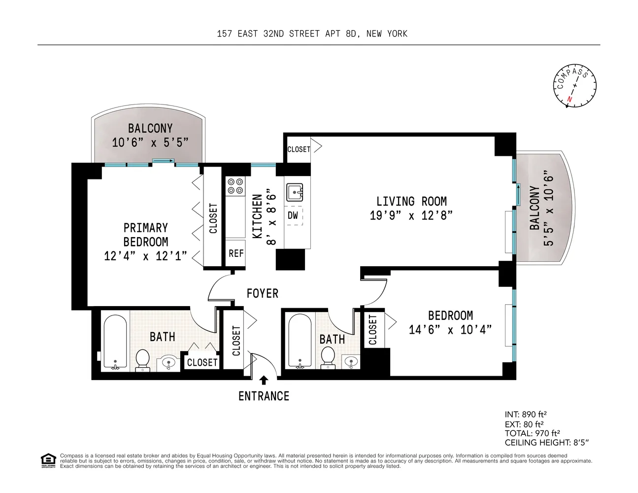 $1,150,000 | 157 East 32nd Street, Unit 8B | Kips Bay
