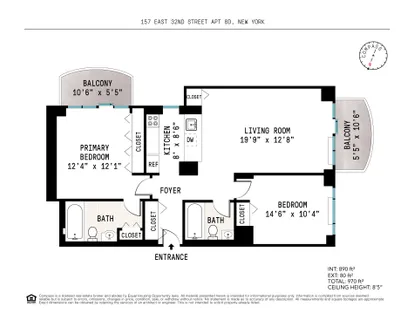 $1,150,000 | 157 East 32nd Street, Unit 8B | Kips Bay