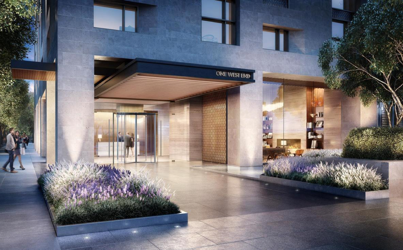 1 West End Avenue, Unit 16B Manhattan, NY 10023 - Photo 9 of 18 a living room with furniture and a potted plant