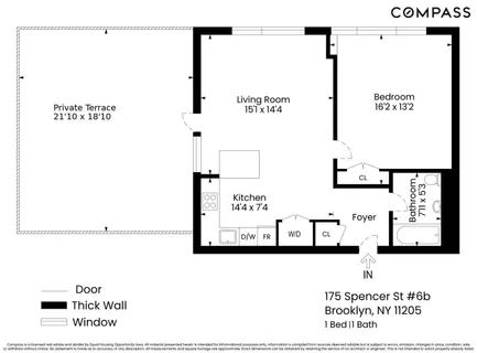 $799,000 | 175 Spencer Street, Unit 6B | Bedford-Stuyvesant